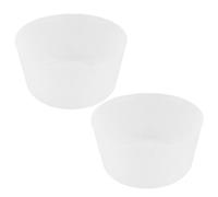 HOMSFOU 2 Pièces Insert en Plastique pour Seau de Sauna en Bois 4 L Blanc | Doublure Réutilisable, Surface Lisse Facile à Nettoyer, Réduit les Éclaboussures, pour Spa et Bains