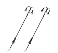 HOMSFOU 2 pièces Lampe de Modélisme Miniature Têtes Éclairage Chaud Modèle de Lampadaire de Rue Décor Micro Paysage pour Maison Miniature et Jardin