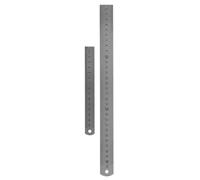 HOMSFOU 2 pièces Lot de Règles Métalliques Inoxydables Double Face et Règle Précise Polyvalente pour Étudiants Architectes et Ingénieurs Outil de Mesure Compact