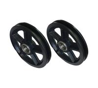 HOMSFOU 2 pièces Lot de Roues de Porte Résistantes à Usure avec Roulement Roulettes Épaisses pour Rail Suspendu Adaptées Portes Étables et Coulissage Fluide