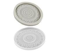 HOMSFOU 2 Pièces Moule à Sous Silicone Moule à Multifonctionnel pour Diy Design Simple et Pratique pour Créer des Sous Verres Personnalisés et Décoratifs