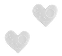 HOMSFOU 2 Pièces Moule Silicone Cœur pour Dessous de Moule Époxy Cristal Diy Facile à Nettoyer et Réutilisable pour Création Patisserie et Décoration