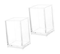 HOMSFOU 2 Pièces Organisateur de Pinceaux de Transparent Support de Pinceaux Rangement Beauté Élégant pour Vanity Set