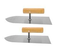 HOMSFOU 2 Pièces Outil à Plâtrer Acier Inoxydable pour Finition Cloison Sèche Spatule Multi Usage avec Poignée Ergonomique pour Application et Lissage