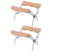 HOMSFOU 2 Pièces Outil Apicole en Acier avec Poignée en Bois Ergonomique pour Levage Précis des Cadres de Ruche, pour Apiculteurs en Activité D'apiculture