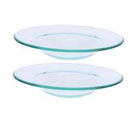 HOMSFOU 2 Pièces Plaque Chauffe-Cire en Verre 11, 5cm pour Soucoupe
