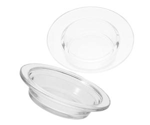 HOMSFOU 2 Pièces Plat en Aromathérapie, Rond, Style Chapeau de Paille | Remplacement pour Diffuseur D’huile et Brûleur à Thé, Surface Lisse, Niveau Visible, Usage Salon