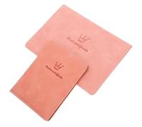 HOMSFOU 2 Pièces Pochette de Protection pour Certificat, Protège-document de Naissance en Pu Rose, Étui de Rangement Portable pour Certificats, pour Hôpitaux et Maison, pour Nouveaux