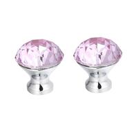 HOMSFOU 2 Pièces Poignée De Diamant Poignée De Traction Porte Boutons Poignées D'armoires Poignées De Tiroir Modernes Poignées De Porte D'armoire De Cuisine Clé Bouton De Porte Rose