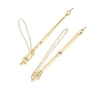 HOMSFOU 2 pièces Pointeur Torah Lecture Bible Métal Doré Outil Synagogue Accessoires Lecture Précise pour Bar Mitzvah et Fêtes Juives Adultes