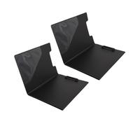 HOMSFOU 2 pièces Porte-bloc Plastique Noir avec Pince Planchette Multifonction Bureau École Support et Dossier Écriture