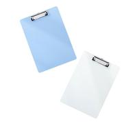 HOMSFOU 2 pièces Porte-bloc Plastique Planchette Pince Légère et Compacte pour Bureau École et Organisation de Documents Support Écriture Polyvalent avec Couleurs Couleur Aléatoire