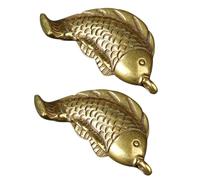HOMSFOU 2 pièces Porte-clés Carpe Laiton Pendentif Charme Poisson Breloque Décorative pour Sac Bijou DIY Léger et Portable