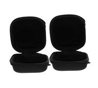 HOMSFOU 2 Pièces pour Appareil Photo Portable Caméra III x Organisateur Électronique De Voyage Étui De Voyage pour Appareil Photo Étui De Voyage Organiseur Électronique Black Faux Cuir