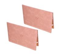 HOMSFOU 2 Pièces Protège de Naissance Pliant Similicuir Pochette Organisatrice Transparente pour Protection et Conservation Sécurisée des Documents