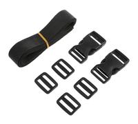 HOMSFOU 2 Pièces Sangles Utilitaires Réglables avec Boucle à Dégagement Rapide Sangles de Fixation Polyvalentes Polypropylène Noir Lot pour Fixation et Regroupement Sécurisé