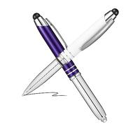 HOMSFOU 2 pièces Stylos Tactiles Lumineux avec Stylet Capacitif et Lampe de Poche Stylo Rétractable pour Écrans Tactiles pour Bureau et