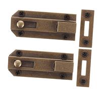 HOMSFOU 2 Pièces Targette de Porte Ancienne Verrou de Coulissante pour Portes Serrure Double Installation Facile Durable