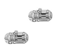 HOMSFOU 2 Pièces Targette Porte Coulissante Acier Inoxydable Verrou Coulissant pour Porte Bateau Serrure de Sécurité Installation Facile Design Miroir Durable
