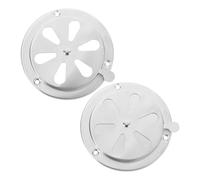 HOMSFOU 2 pièces Ventilation Ronde Réglable Acier Inoxydable pour Four Lot de Aération Intérieure et Extérieure avec Ajustables pour Flux Air