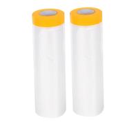 HOMSFOU 2 Rouleaux Film Isolation Fenêtre avec Ruban Adhésif Film Transparent Étanche pour Isolation Intérieure Hivernale Protection Vent et Uv Kit Fenêtre Durable