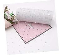 HOMSFOU 2 rouleaux Tulle à Paillettes Blanc Yards Tissu Décoratif Maille pour DIY Couture et Décoration Mariage Communion Fille