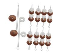 HOMSFOU 20 Ensemble Wooden Rotatable Disc Pins for DIY Stuffed Toy Making Flexible Movable Parts for Bear Doll Repair and Craft Supplies
