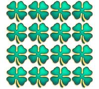 HOMSFOU 20 Épingles à Revers de Chemise en Métal Vert à Trèfle à Quatre Feuilles, Design Élégant, Fermoir Magnétique Solide, pour Mariages et Réunions D'affaires