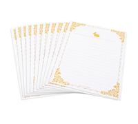 HOMSFOU 20 feuilles Lot Papier à Lettres Kraft Vintage avec Lignes Blanches Papier Écriture Épais pour Invitations et Lettres de Vœux