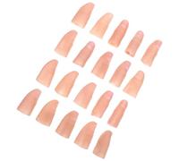 HOMSFOU 20 Manchons pour Pouce et Doigt en Vinyle Souple, Faux Protège-Doigts Réalistes Petite Taille Ongles, Accessoires de Magie pour Tours, Scène, Fêtes et Spectacles