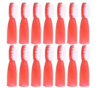 HOMSFOU 20 Pièces Brosse à Dents de Prison Mini Rouge en Plastique Doigt
