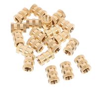 HOMSFOU 20 Pièces Insert Fileté Femelle en Cuivre 7x10mm, Écrou à Intégration Thermique, Conception Interne Filetée, Robuste et Polyvalent pour Accessoires de Chauffage Central
