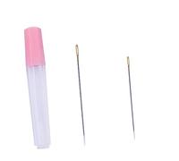 HOMSFOU 20 pièces Lot de Aiguilles Couture Acier Inoxydable avec Grand Chas Résistantes Corrosion pour Broderie Point de Croix et Tricot avec Boîte de Rangement Rose