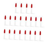 HOMSFOU 20 pièces Lot Embouts Silicone Durables avec Capuchons Rouges Étanchéité et Calfeutrage Kit Réutilisable pour Mastic et Colle Sortie Fluide et Anti-adhésive