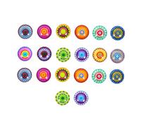 HOMSFOU 20 Pièces Patches Verre Rond Gemstone pour Diy Accessoires de Fabrication de Artisanaux