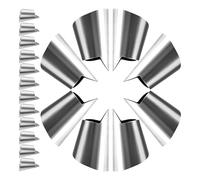 HOMSFOU 20 pièces Protège-doigts Acier Inoxydable Protecteur Ongles Métallique Multifonction pour Éplucher Couper et Cueillir Légumes Protège- Coupures Ustensile Léger et Portable pour