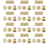 HOMSFOU 200 Breloques Métalliques Dorées pour Nail Art Décorations Ongles en Alliage Métal Symboles Monétaires Kit 200 Pièces pour Manucure Créative et Occasions Spéciales