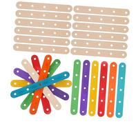 HOMSFOU 200 Pièces Bâtons de Glace Colorés avec Trous Naturels Colorés et Faciles à Manipuler pour Bricolage Décorations de Fête et Activités