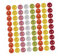HOMSFOU 200 Pièces Mini boutons en alliage deco boutons universal round alloy buttons White