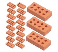 HOMSFOU 200 pièces Mini Briques de Construction Miniatures Argile Durable Réalistes pour Maison de Poupée et Modèles DIY Accessoires Décoratifs de Mur Miniature