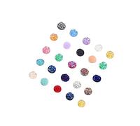 HOMSFOU 200 pièces Strass Résine Ronde pour Création de Bijoux Fabrication de Bracelets et Boucles Oreilles DIY Décoration Éclatante