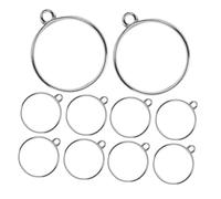 HOMSFOU 20pièces Lot De Pendentifs Creux à Cadre Vierge Accessoires Diy Pour Bijoux Alliage Résistant Sans Marque Usage Multiple