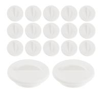 HOMSFOU 24 Capuchons Ronds de 1,5 Pouce pour Système Hydroponique, Plastique Blanc, Installation sans Outil, Maintien Efficace de L'humidité, pour Maison et Salle de Classe