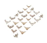 HOMSFOU 24pièces Autocollants Vintage Pour Coins Photo Lot De Stickers Aesthetic Rétro Pour Scrapbooking Décoration De Cadres Diy Bricolage Et Journal Créatif