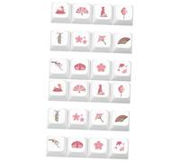 HOMSFOU 24pièces Keycaps Mécaniques avec Motif Floral Sublimation Thermique pour Claviers DIY Design Ergonomique Et à Huile Parfait pour Personnaliser Votre Clavier