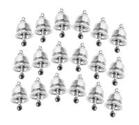 HOMSFOU 25 Pièces Vintage Bell Charm Pendants For DIY Jewelry Making Small Rustic Alloy Jingle Bells For Necklace Handbag Charms And Wind Chime Accessories
