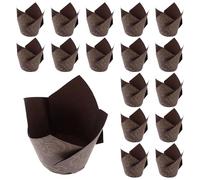 HOMSFOU 250 Pièces Caissettes à Cupcakes en Papier Anti-graisse Couleur Café, Moules pour Petits Gâteaux et Muffins, pour Restaurant Occidental ou Boutique Alimentaire