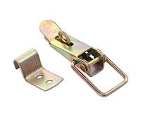 HOMSFOU 2ensembles Loquet De Porte De Camion Spcc Lot De Crochet De Sécurité à Ressort Pour Véhicules Et Remorques