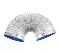 HOMSFOU 2M Tuyau de Ventilation Aluminium Flexible pour Hvac Gaine Ignifuge pour Systèmes de Ventilation Cuisines Salles de Bain