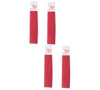 HOMSFOU 2paires Couvre-poignées De Réfrigérateur Anti-statiques De Traces Poussière Pour Appareils De Cuisine Rouge